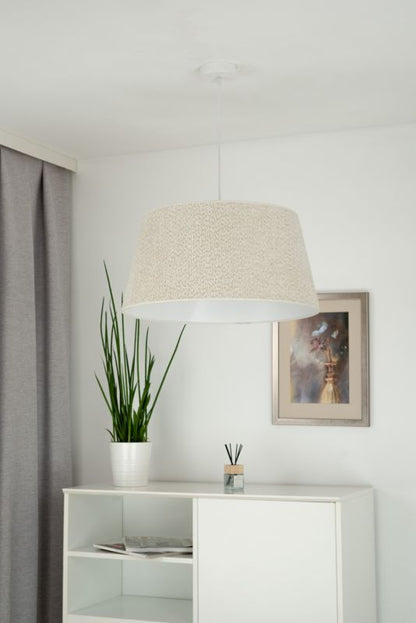 Loftslampe Duolla Cone 1 x E27 Stof Ecru