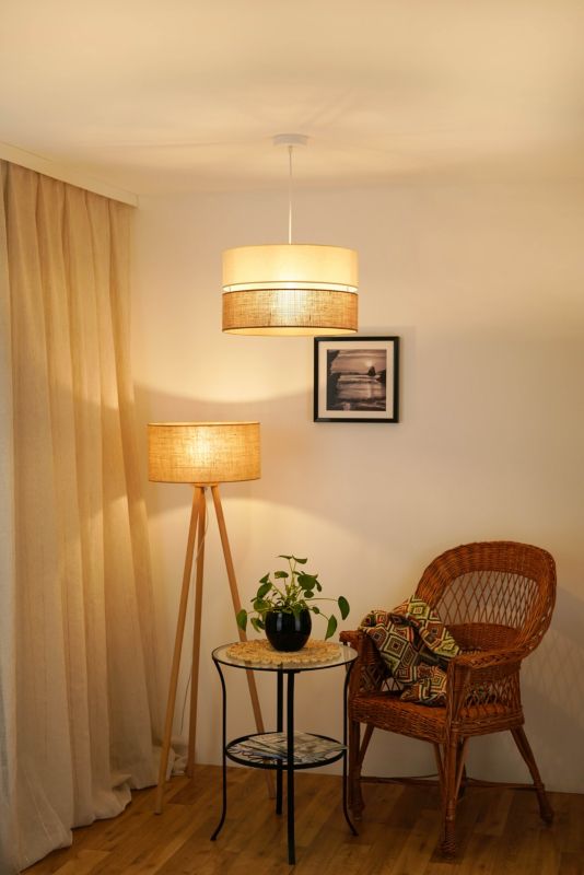 Hængelampe Duolla Royal 1-punkts E27 Jute Beige