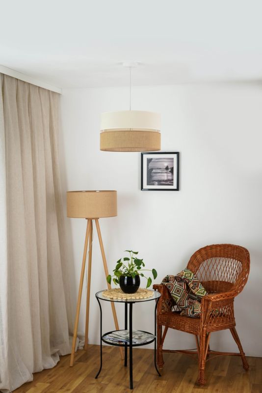 Hængelampe Duolla Royal 1-punkts E27 Jute Beige