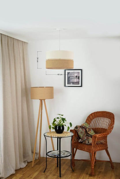 Hængelampe Duolla Royal 1-punkts E27 Jute Beige