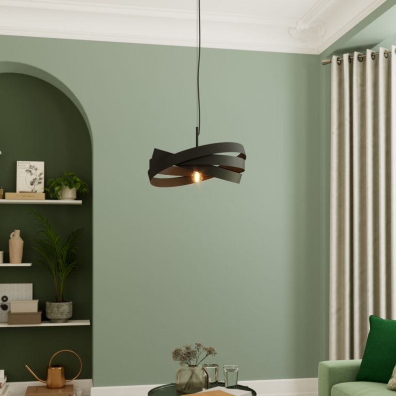 Hængelampe Agiou 1-punkt E27 Sort Mat