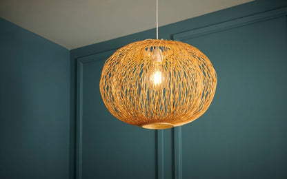 Hængelampe Albarella E27 Rattan 46 cm