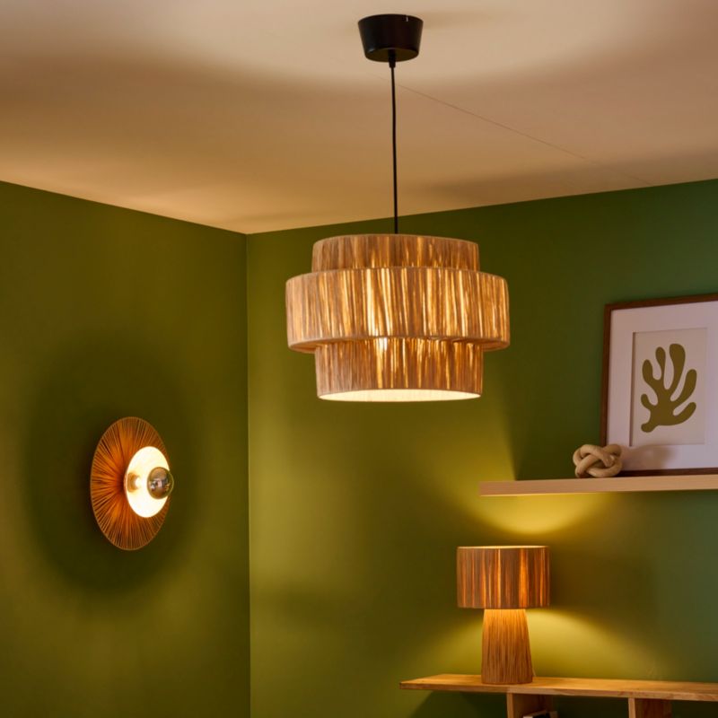 Hængelampe Bellflower 1xE27 Lys Brun 40 cm