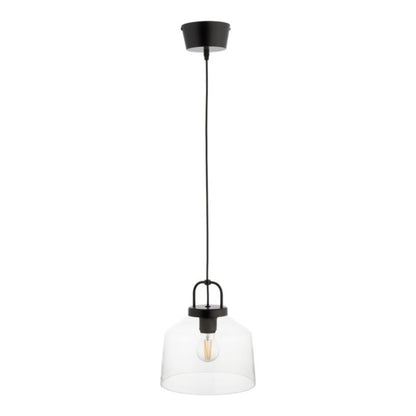 Hængelampe Boronia 1xE27 Glas 24 cm Sort