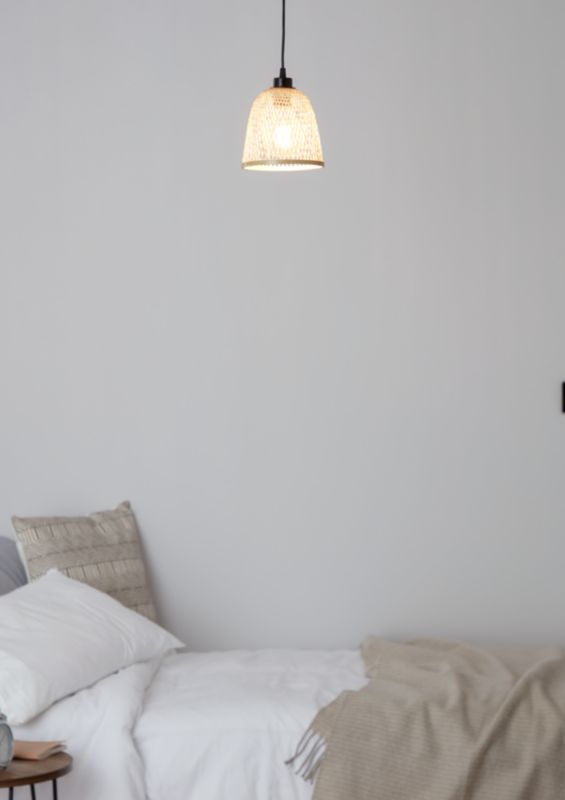 Hængelampe Calume 1x60W E27 18 cm Bambus