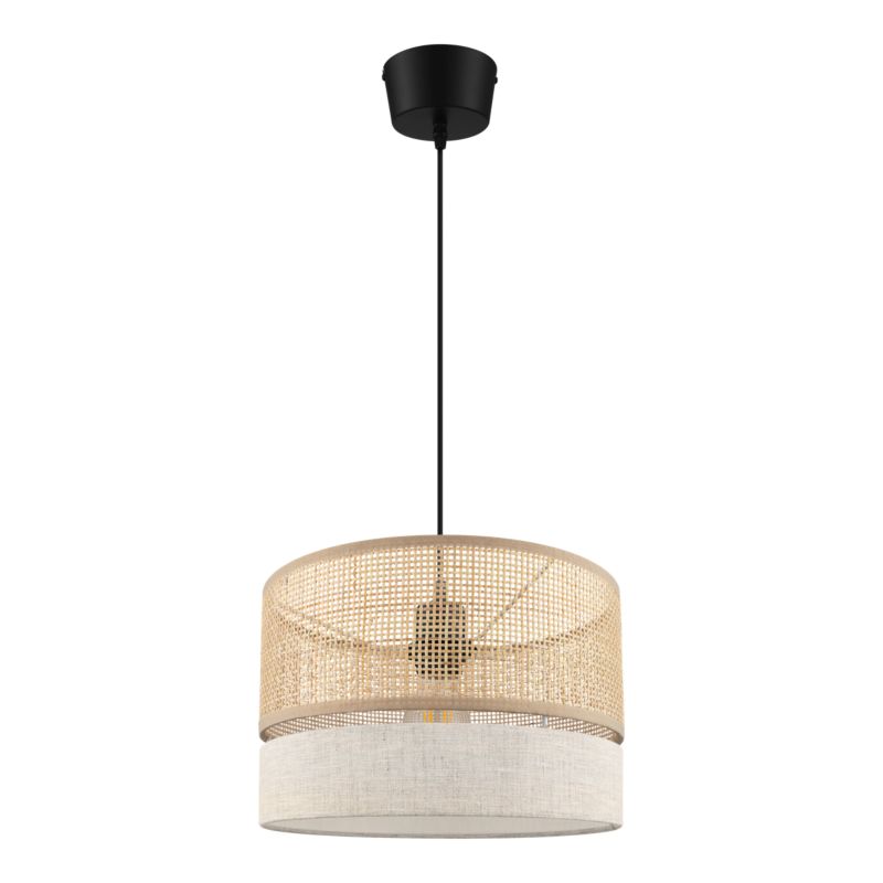 GoodHome Conebill pendel 1 x E27 30 cm rattan/snor