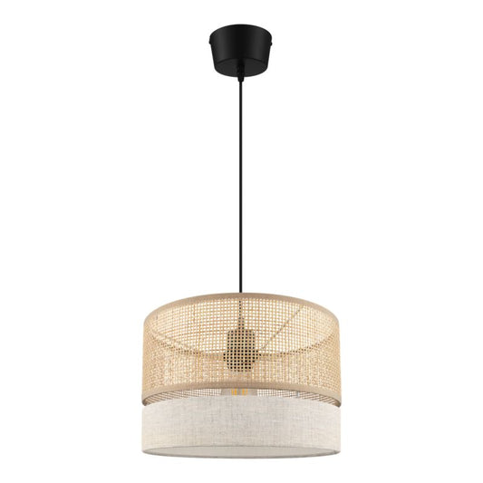 GoodHome Conebill pendel 1 x E27 30 cm rattan/snor