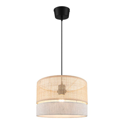 GoodHome Conebill pendel 1 x E27 30 cm rattan/snor