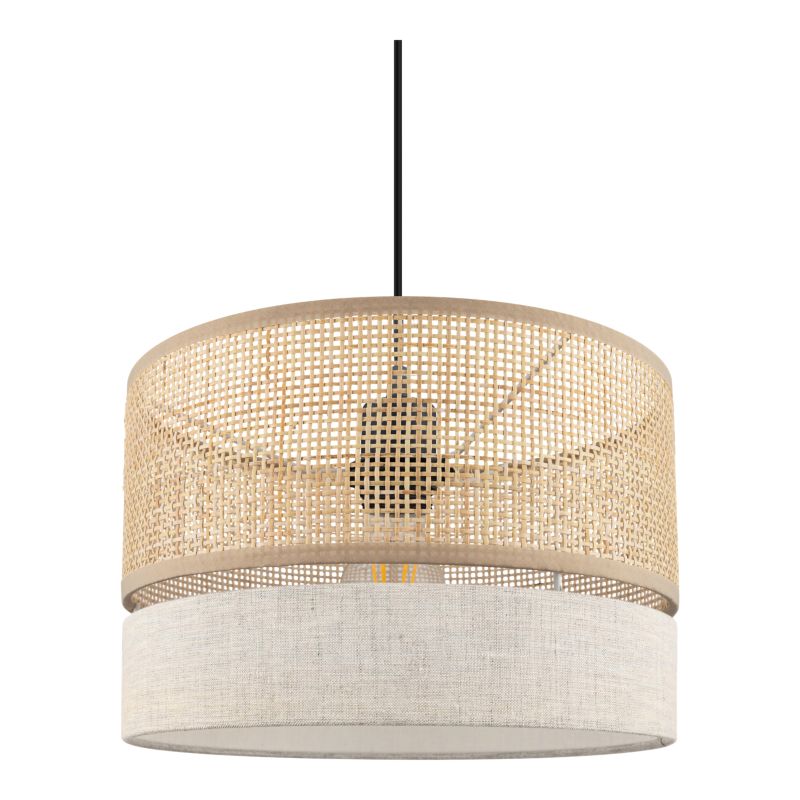 GoodHome Conebill pendel 1 x E27 30 cm rattan/snor