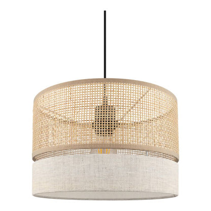 GoodHome Conebill pendel 1 x E27 30 cm rattan/snor