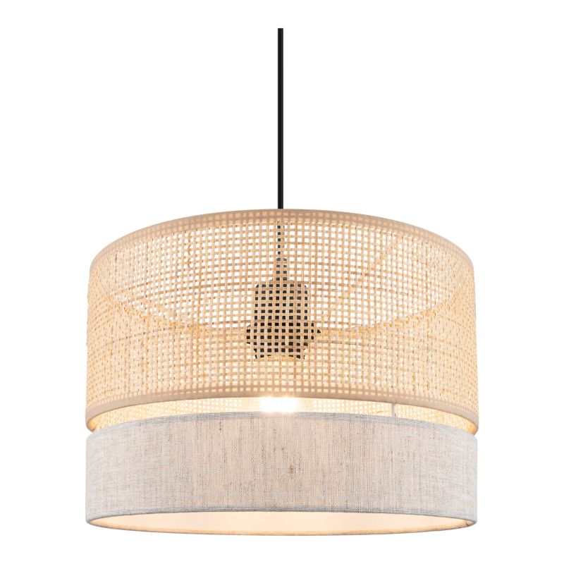 GoodHome Conebill pendel 1 x E27 30 cm rattan/snor