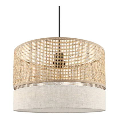 Hængelampe Conebill 1 X E27 38 cm Rattan Natur