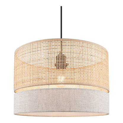 Hængelampe Conebill 1 X E27 38 cm Rattan Natur