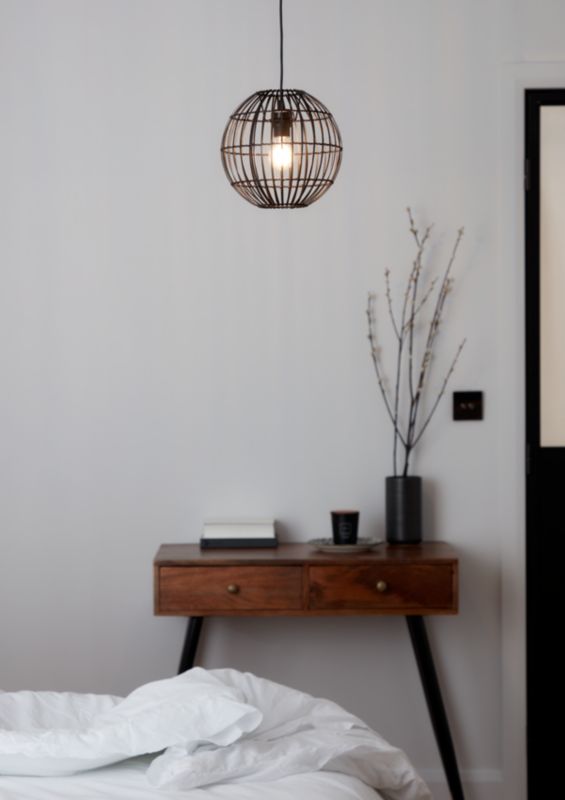 Hængelampe Dacite 1 x 40 W E27 28 cm Mørk Bambus