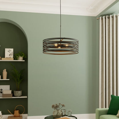 GoodHome Gabon 3-punkts pendel E27 mat-sort