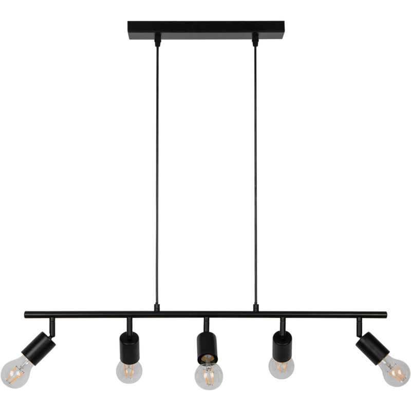 Loftslampe Ghlin 5-Arms E27 Sort 80 cm