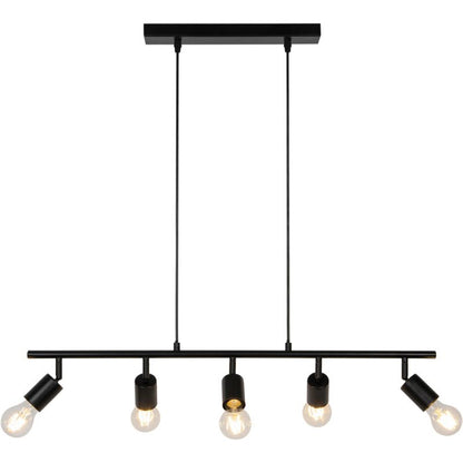 Loftslampe Ghlin 5-Arms E27 Sort 80 cm