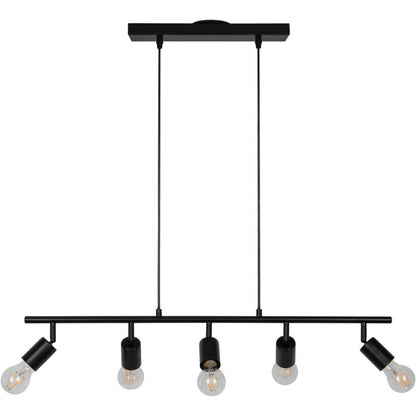 Loftslampe Ghlin 5-Arms E27 Sort 80 cm
