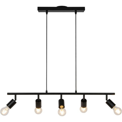 Loftslampe Ghlin 5-Arms E27 Sort 80 cm