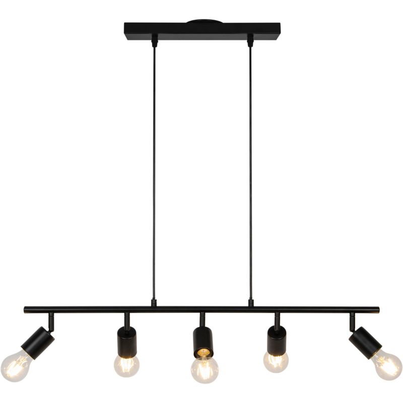 Loftslampe Ghlin 5-Arms E27 Sort 80 cm