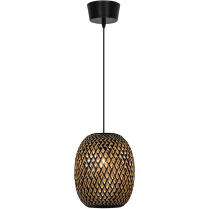 Hængelampe Havant 1-punkt E27 Bambus 124 cm