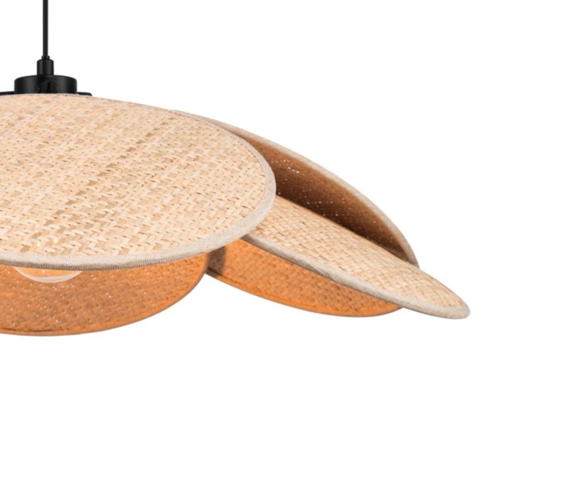 Hængelampe Kenya 70 cm Rattan Sort Mat