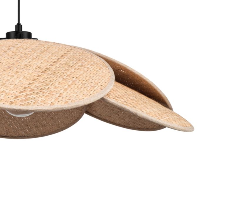 GoodHome Kenya 1-punkts hængelampe med E27-fatning i rattan