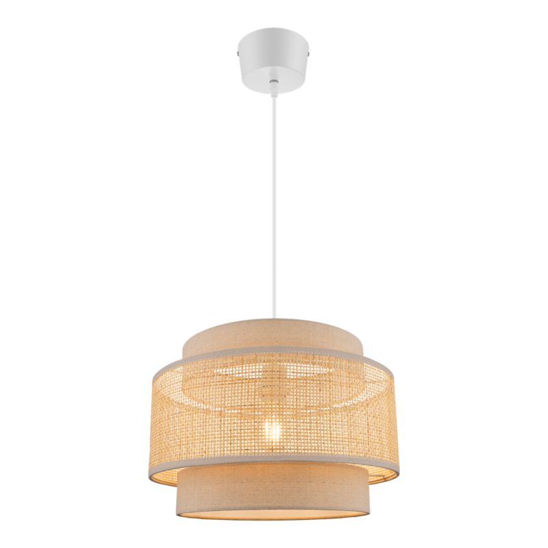Hængelampe Quetzal 1xE27 38 cm Rattan Natur