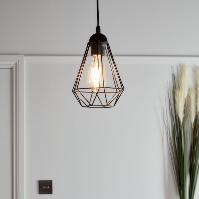 Loftslampe Smertrio 1-punkt E27 Sort 110 cm