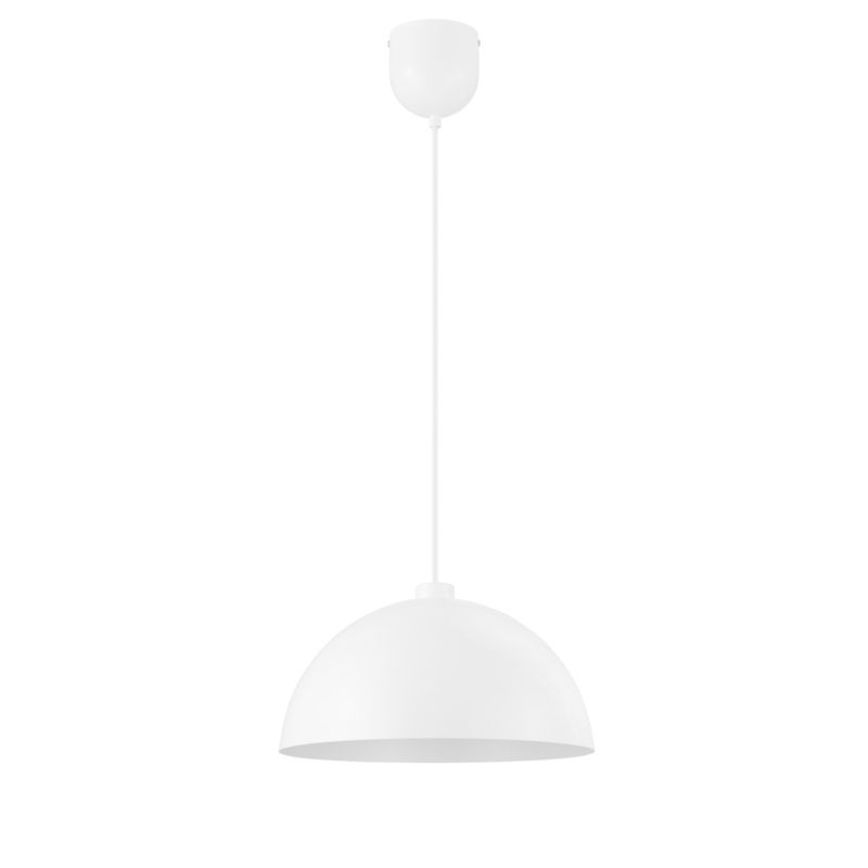GoodHome Songor 1-punkts pendel E27 38 cm hvid