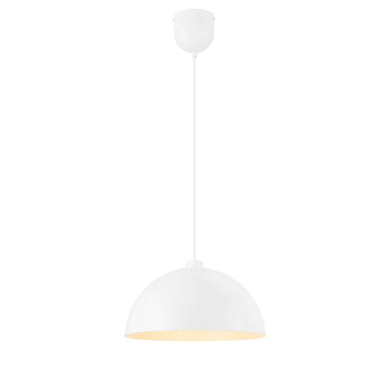 GoodHome Songor 1-punkts pendel E27 38 cm hvid