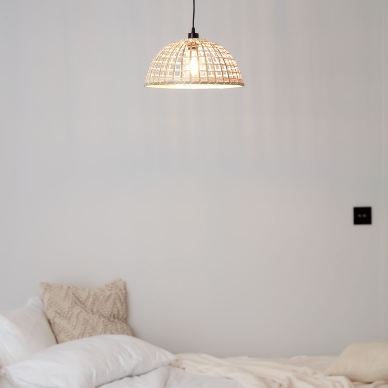 Hængelampe Songor 1x60W E27 38 cm Bambus