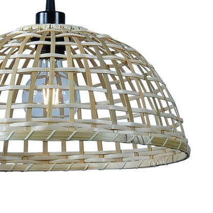 Hængelampe Songor 1x60W E27 38 cm Bambus