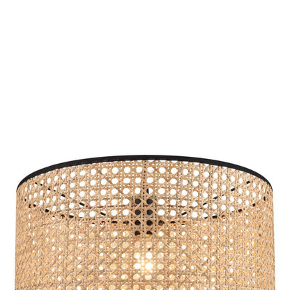 Hængelampe Tonkin 1xE27 Rattan Natur/Sort 38 cm