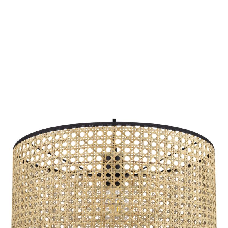 Hængelampe Tonkin 1xE27 Rattan Natur/Sort 38 cm