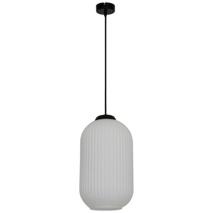 Pendellampe 1-punkt 20 cm Krom / Hvid | 5036581095611