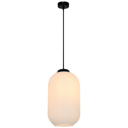 Pendellampe 1-punkt 20 cm Krom / Hvid | 5036581095611