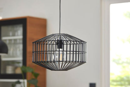 Hængelampe Wutai 1 x 40 W E27 38 cm Mørk Bambus