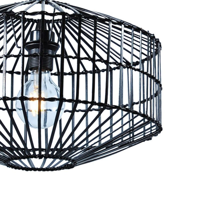 Hængelampe Wutai 1 x 40 W E27 38 cm Mørk Bambus