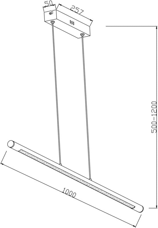 LED-loftlampe Branson 18 W Sort Mat