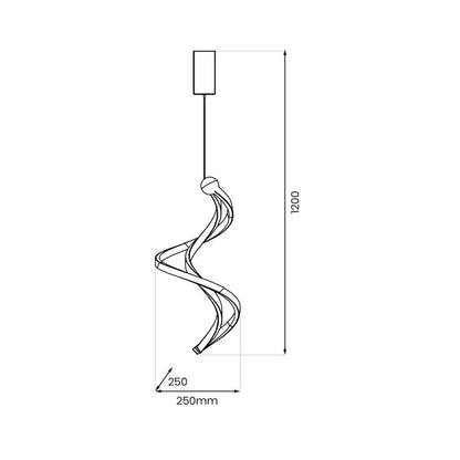 LED-loftlampe Colia 19 W Sort/Guld