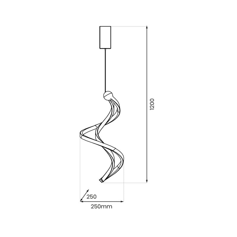 LED-loftlampe Colia 19 W Sort/Guld
