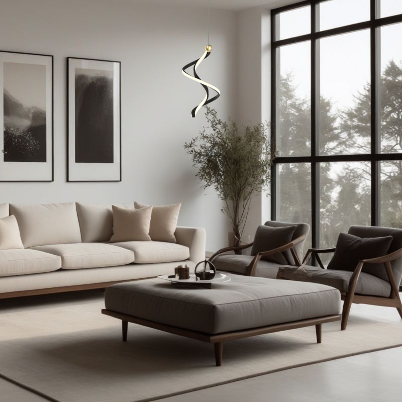 LED-loftlampe Colia 19 W Sort/Guld