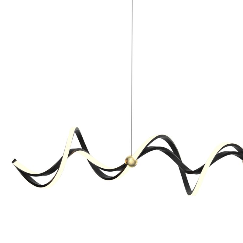LED-loftlampe Colia 55 W Sort/Guld