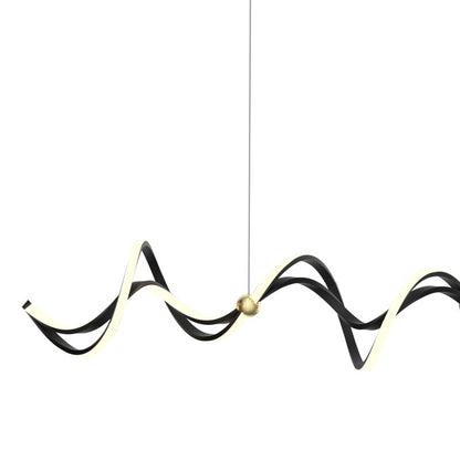 LED-loftlampe Colia 55 W Sort/Guld