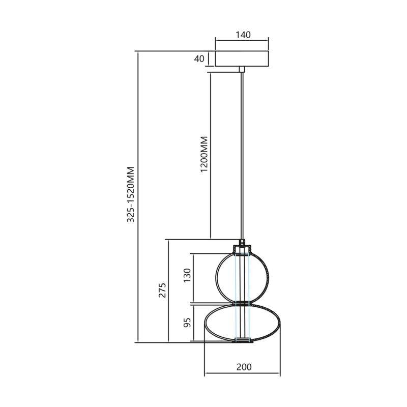 LED-loftlampe Daphne 12 W Røget