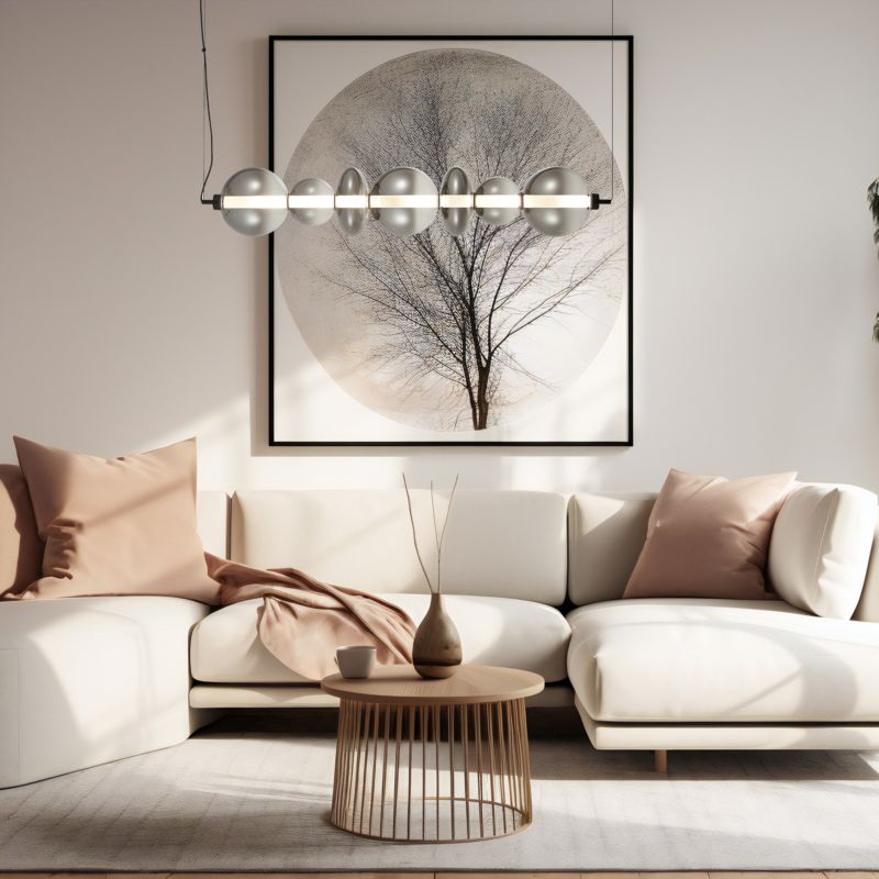 LED-loftlampe Daphne 40 W Sort
