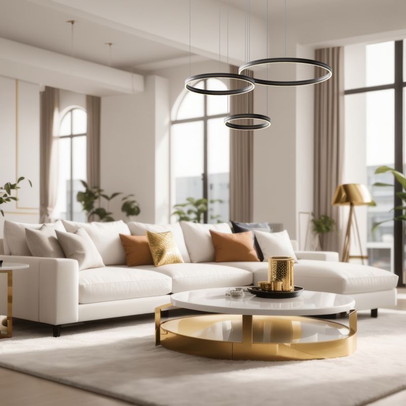 LED-loftlampe Milagro Gravity 155 W Sort/Guld