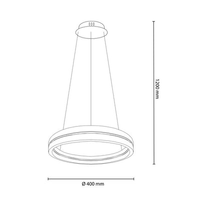 LED Loftslampe Milagro Gravity 36 W Sort/Guld