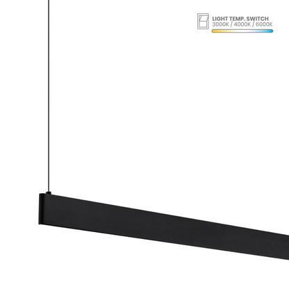 LED-loftlampe Milagro Linea 36W 3000/5000 K Sort 120 cm